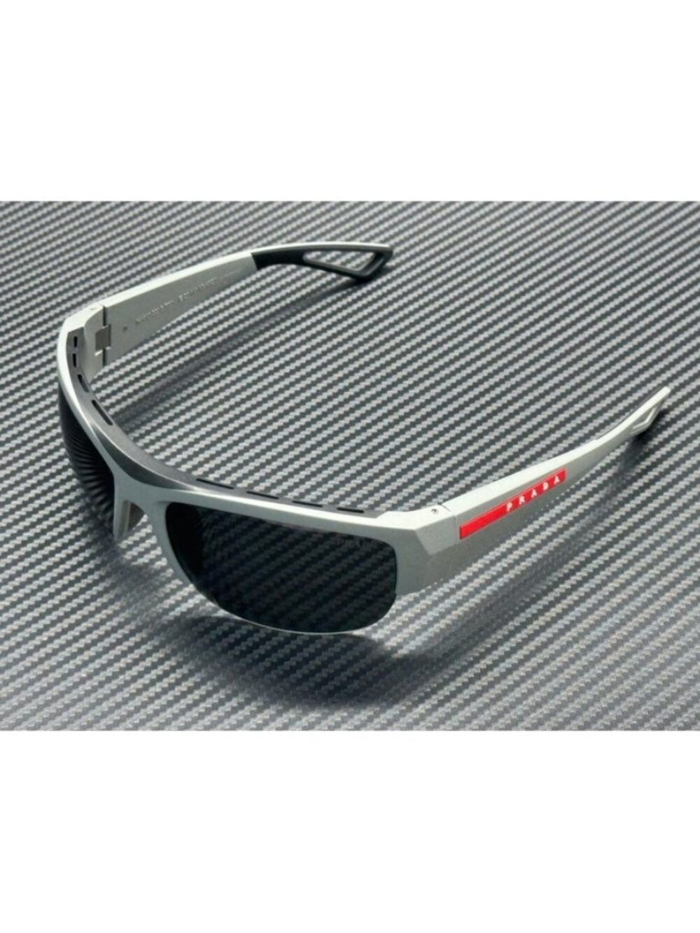 New Prada Linea Rossa Men Matte Iron Grey Sunglasses 69-19-125
